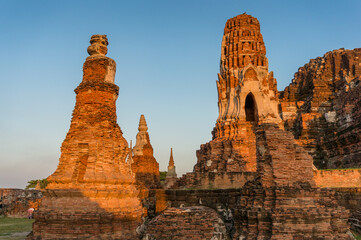 Temple of the Great Relics ruins in Ayutthaya Historical park