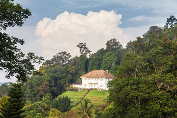 White color house on top of hill indicating relaxing life