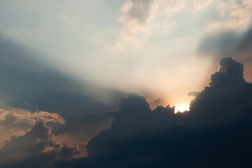 Background of dark clouds before a thunder-storm