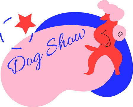 Poodle Colorful Dog Show Template design 