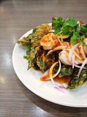 Spicy Crispy Morning Glory Salad.
