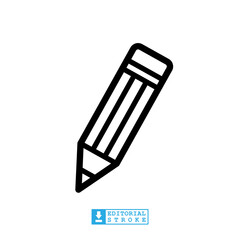 pencil icon in trendy flat style, pencil vector icon