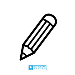 pencil icon in trendy flat style, pencil vector icon