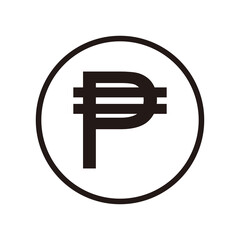 Philippine banking currency symbol, peso vector icon