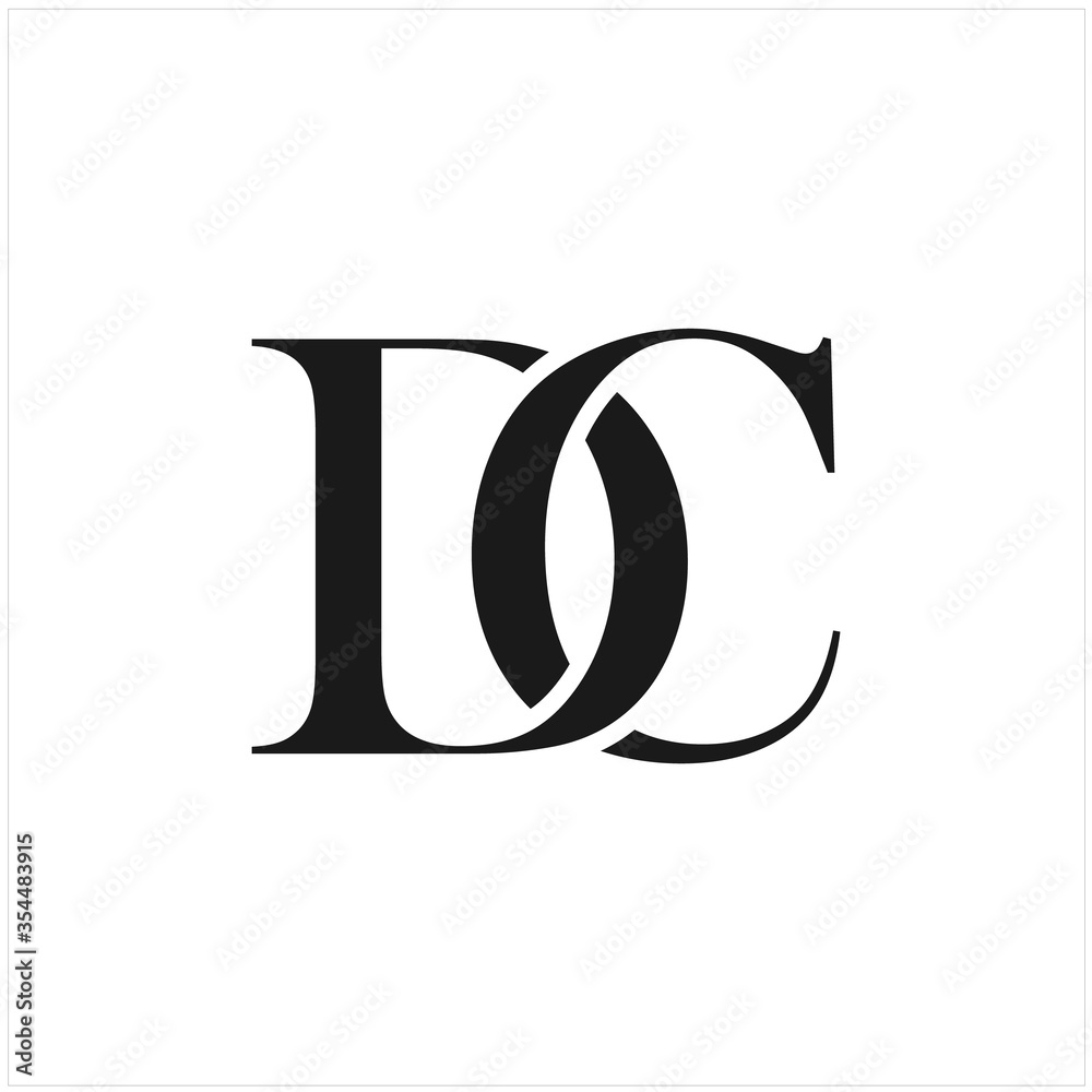 Canvas Prints initial letter DC logo vector concept