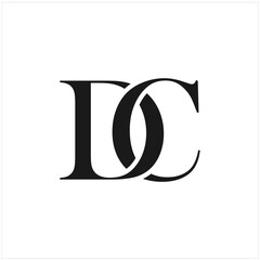 initial letter DC logo vector concept
