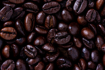 Roasted coffee beans background