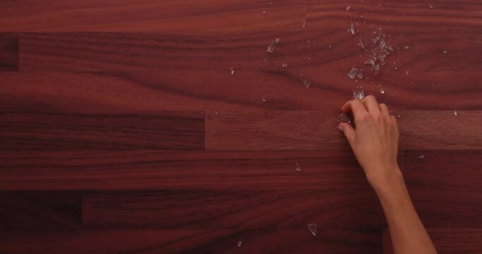 using bread to clean up broken glass