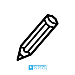 pencil icon in trendy flat style, pencil vector icon