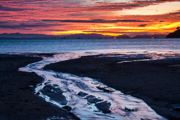 Naklejka premium Sunrise or sunset beautiful background