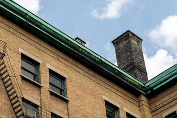 old brick building with windows