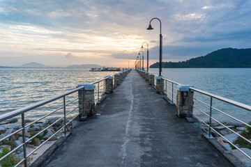 Jetty view with morning sun