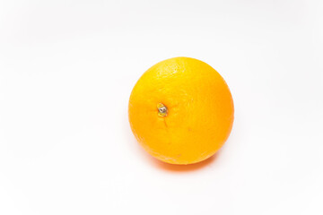 Orange view in close up with blur isolated white background