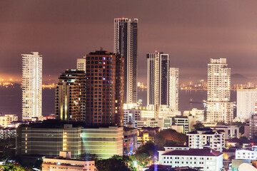 Cityscape view of George Town Penang during dawn