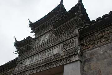 Ornate ancient stonework, Suzhou, China