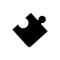 puzzle icon in trendy flat design