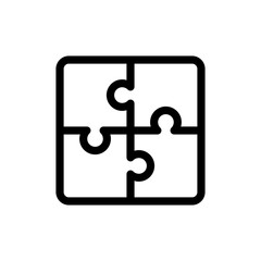 Fototapeta premium puzzle icon in trendy flat design