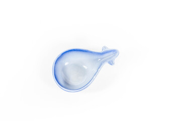 Empty dessert cup in a white isolated background