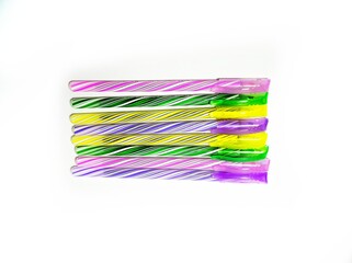 Fototapeta premium colorful pens isolated on white background