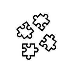 Fototapeta premium puzzle icon in trendy flat design