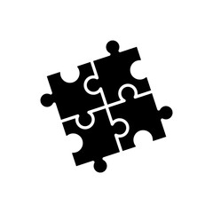 puzzle icon in trendy flat design