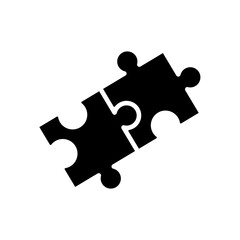puzzle icon in trendy flat design
