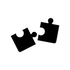 puzzle icon in trendy flat design