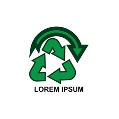 zero waste recycling symbol icon logo design template
