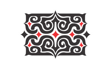 Arctic Oriental Seamless border vector design