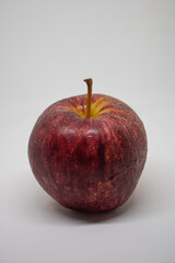 red apple on white