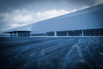 Modern factory buildings and warehouses