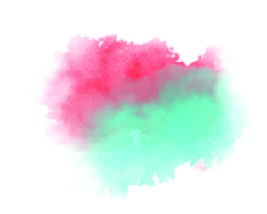 abstract pink and green watercolor splash