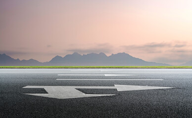 Road surface and outdoor natural landscape