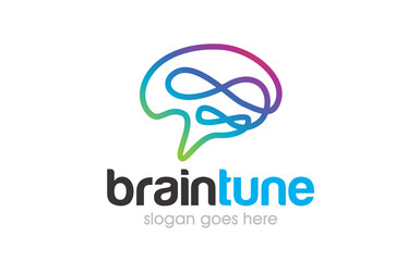 Human anatomical brain concept vector logo design