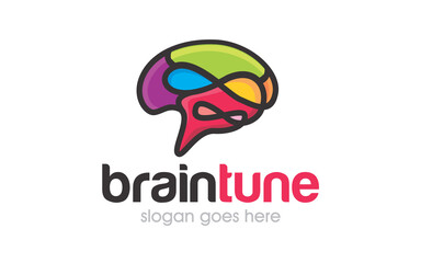 Human anatomical brain concept vector logo design