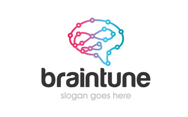 Human anatomical brain concept vector logo design