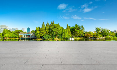 Urban road and urban architectural landscape
