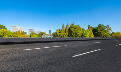 Urban road and urban architectural landscape