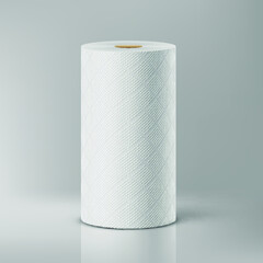 White paper towels in a package on a gray background. Vector illustration