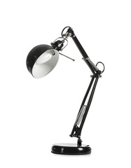 Stylish lamp on white background