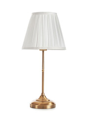 Stylish lamp on white background