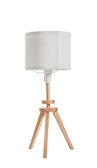 Stylish lamp on white background