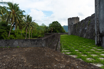 Fototapeta na wymiar Banda Neira Islands, Banda Sea, Maluku, Indonesia. Fort Belgica and Fort Holanda.