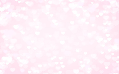 Valentine day white hearts on pink background.