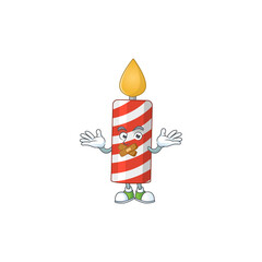 Candle Cartoon drawing design making a quiet finger gesture