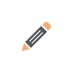 Colorful Pencil icon isolated on white background. Education symbol modern, simple, vector, icon for website design, mobile app, ui. Vector Illustration