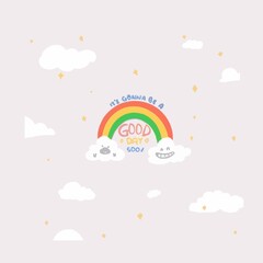 Colorful rainbow background concept