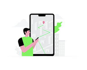 Vector illustration design of map navigation concepts