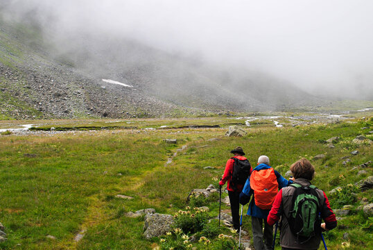 hikers in the mountains
