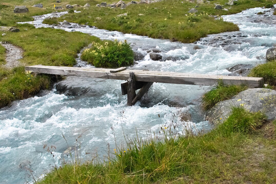 mountain river in the apls